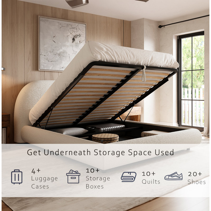Latitude Run Stellar Upholstered Platform Storage Bed Ellerd Reviews Wayfair